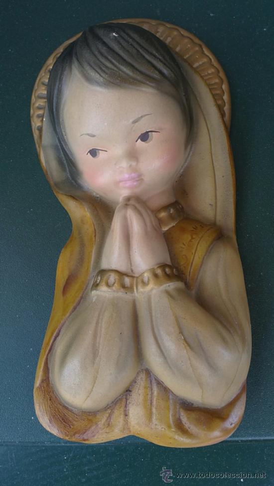 Antig&uuml;edades: FIGURA DE ESCAYOLA PARA PARED - Foto 1