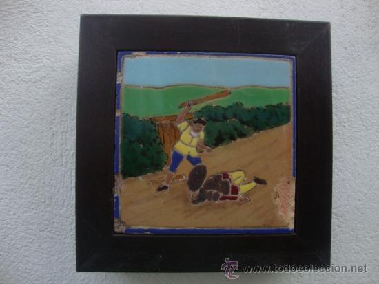 Antig&uuml;edades: Azulejo del quijote Mensaque - Foto 1
