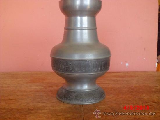 Antig&uuml;edades: JARRON DE PEWTER PURO - Foto 2