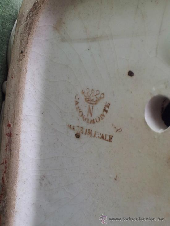 Antig&uuml;edades: Antiguo centro de mesa Capodimonte Italia con marca - Foto 11