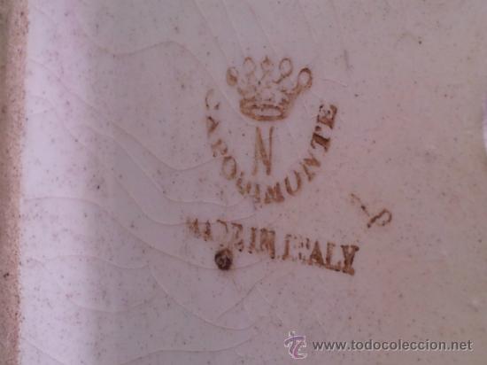 Antig&uuml;edades: Antiguo centro de mesa Capodimonte Italia con marca - Foto 12