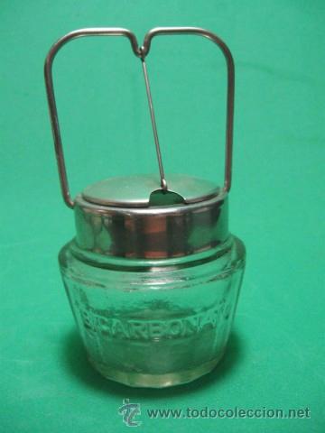 Antiguidades: ANTIGUA Y PRECIOSO TARRO PARA EL BICARBONATO, VIDRIO PRENSADO. A&Ntilde;OS 1930