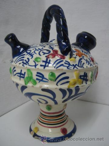 Antig&uuml;edades: Botijo Manises antiguo 30 CM - Foto 5