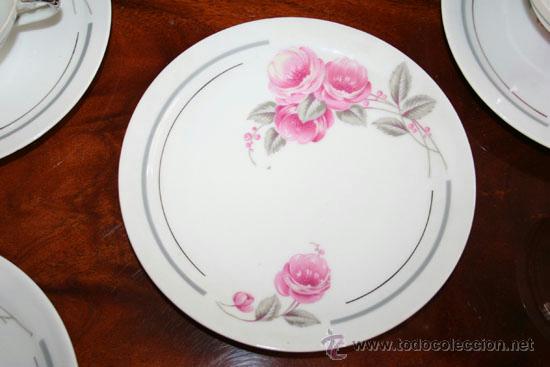 Antig&uuml;edades: CAF&Eacute; Y POSTRE,PORCELANA FRANCESA REF.5453 - Foto 4