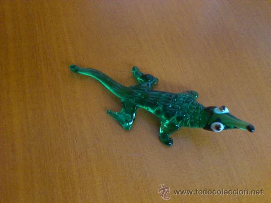 Antig&uuml;edades: Cocodrilo y pajaro en cristal de murano - Foto 8