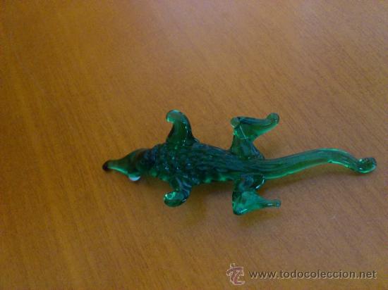 Antig&uuml;edades: Cocodrilo y pajaro en cristal de murano - Foto 9
