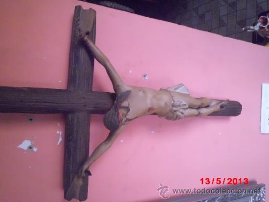 Antig&uuml;edades: CRUCIFIJO ANTIGUO DE MADERA - Foto 3
