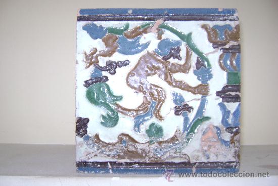 Antig&uuml;edades: AZULEJO CUERDA SECA.SEVILLA - Foto 1