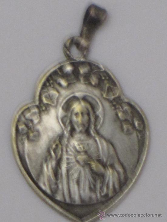 Antig&uuml;edades: MEDALLA ANTIGUA EN BRONCE, BA&Ntilde;ADA EN PLATA. - Foto 1