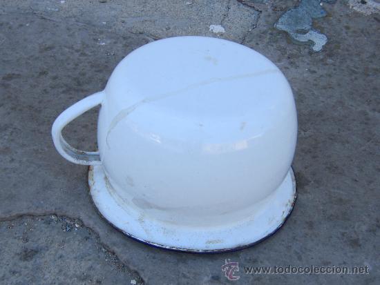 Antig&uuml;edades: ORINAL EN METAL APORCELANADO - Foto 3