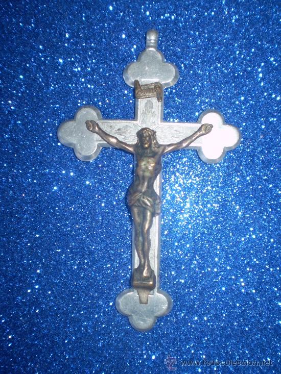 Antig&uuml;edades: CRUCIFIJO S XIX - Foto 1