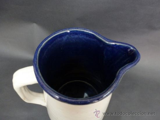Antig&uuml;edades: JARRA DE GRES BLANCA CON EL INTERIOR AZUL - Foto 7