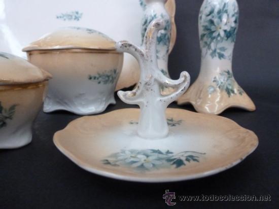 Antig&uuml;edades: JUEGO DE TOCADOR DE PORCELANA - Foto 4