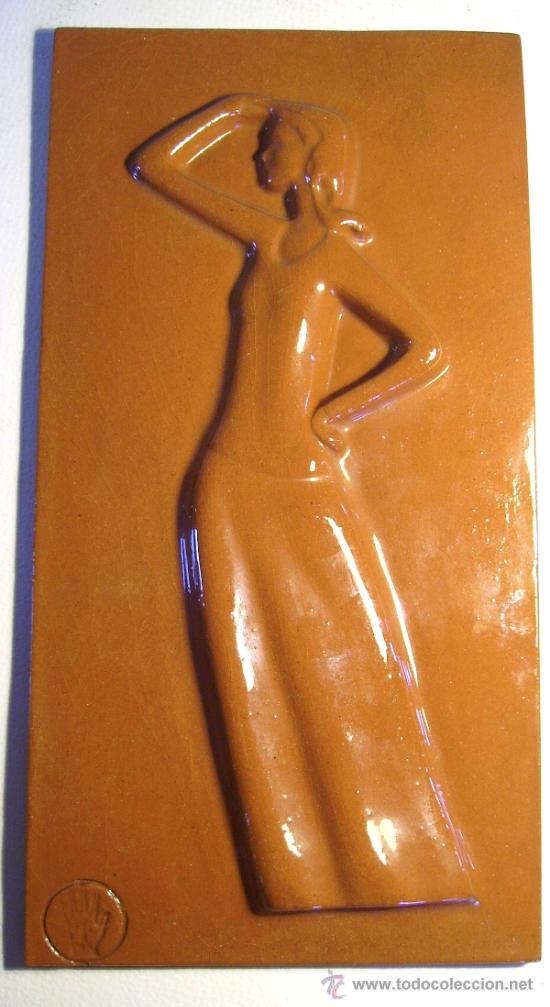 Antig&uuml;edades: PLACA  DE  CERAMICA  CON  FIGURA - Foto 6
