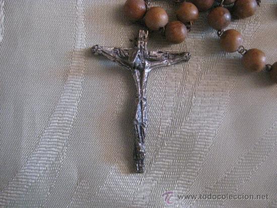 Antig&uuml;edades: ROSARIO DE MADERA Y METAL - Foto 2