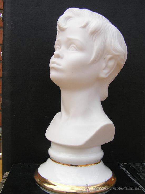 Antig&uuml;edades: BUSTO DE NI&Ntilde;O EN BISCUIT. SANGO. 23 CM. - Foto 1