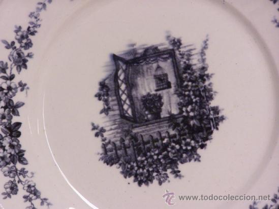 Antig&uuml;edades: Plato de loza de Madrid - Foto 2