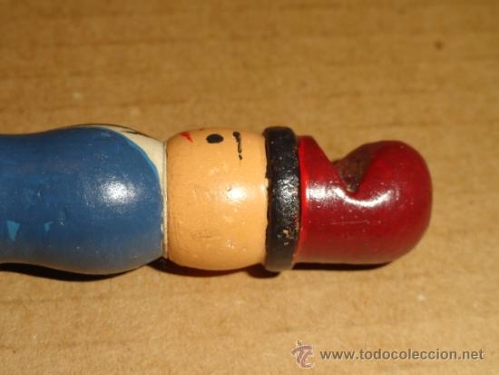Antig&uuml;edades: ALFILETERO DE MADERA FIGURA CATALAN - Foto 3