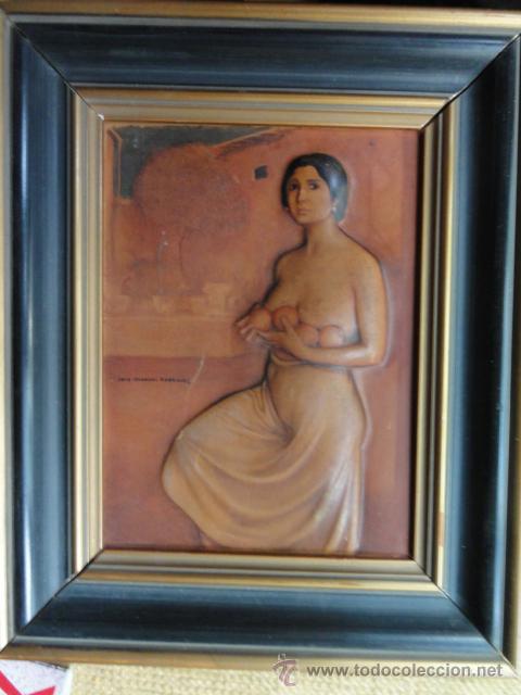 Antig&uuml;edades: CUERO REPUJADO MUJER - Foto 2