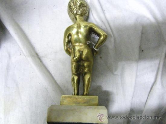 Antig&uuml;edades: NI&Ntilde;O DE BRONCE SOBRE MARMOL - Foto 4