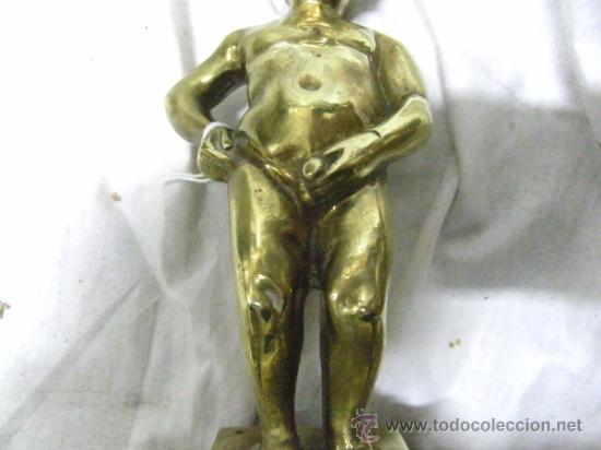 Antig&uuml;edades: NI&Ntilde;O DE BRONCE SOBRE MARMOL - Foto 3