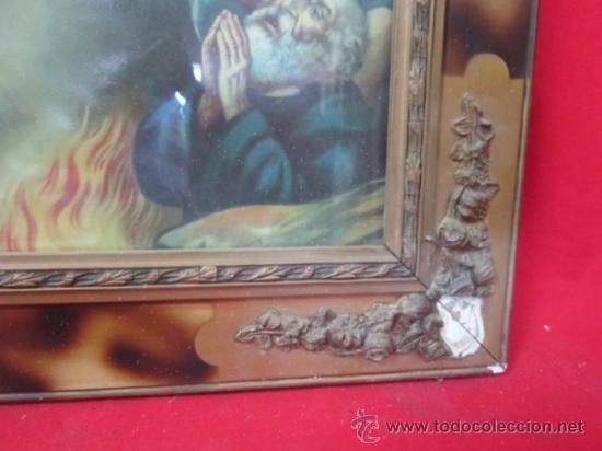 Antig&uuml;edades: Bonito marco apaisado en madera pintada. - Foto 2