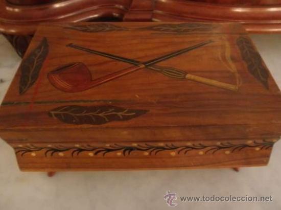 Antig&uuml;edades: ANTIGUA CAJA DE TABACO DE OLIVO - Foto 1