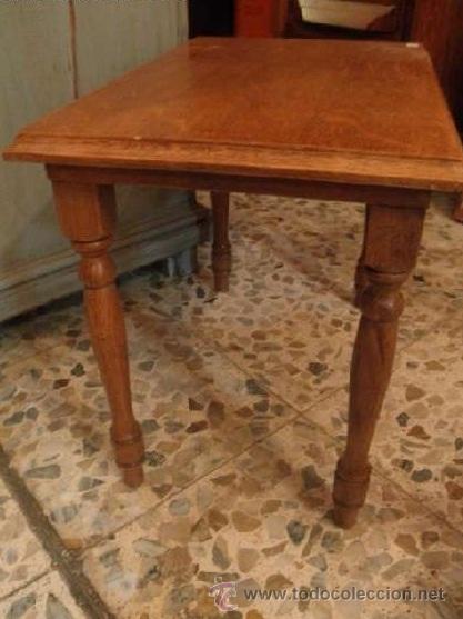 Antig&uuml;edades: PEQUE&Ntilde;A MESA AUXILIAR DE ROBLE - Foto 2