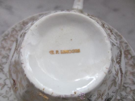 Antig&uuml;edades: plato y taza de Limoges - Foto 5