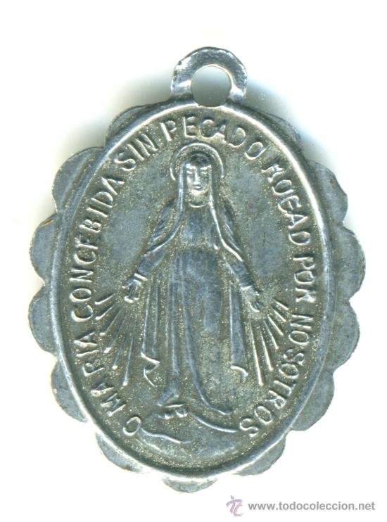 Antig&uuml;edades: medalla de la virgen y el doble coraz&oacute;n - Foto 2