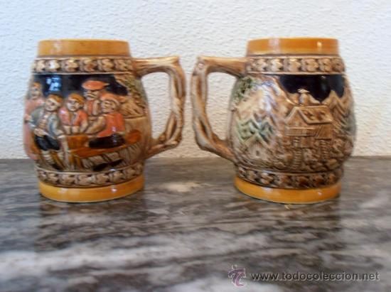 Antig&uuml;edades: 2 JARRAS DE CERAMICA JAPONESA - Foto 2
