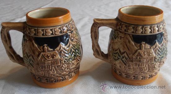Antig&uuml;edades: 2 JARRAS DE CERAMICA JAPONESA - Foto 4