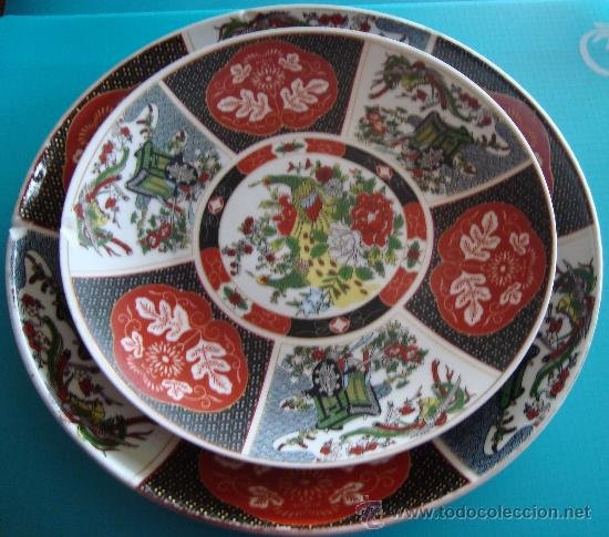 Set 5 Platos decorativos de porcelana, con imagenes de epoca SELLO A  IDENTIFICAR