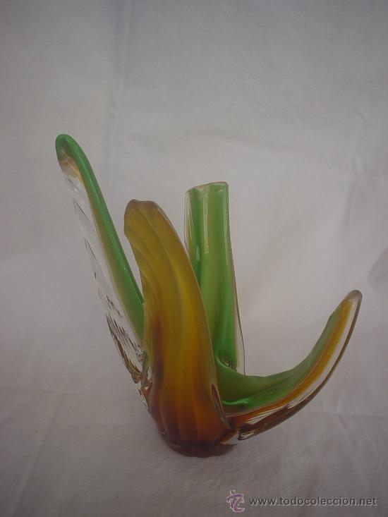 Antig&uuml;edades: CENTRO MESA CRISTAL MURANO - FLORERO - Foto 1