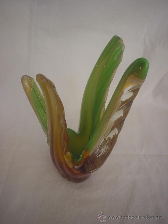 Antig&uuml;edades: CENTRO MESA CRISTAL MURANO - FLORERO - Foto 4
