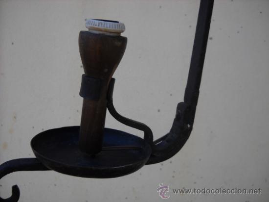 Antig&uuml;edades: L&Aacute;MPARA DE FORJA ELECTRIFICADA - Foto 11