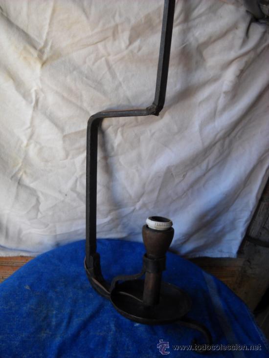 Antig&uuml;edades: L&Aacute;MPARA DE FORJA ELECTRIFICADA - Foto 3