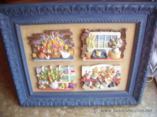 Antiques: BONITO Y ANTIGUO CUADRO HECHO A MANO A RELIEVE