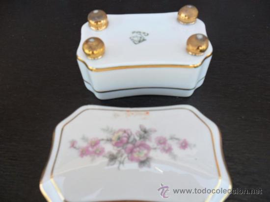 Antig&uuml;edades: peque&ntilde;a caja de porcelana - Foto 2