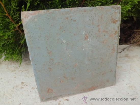Antig&uuml;edades: Azulejo azul del s XIX A-21 - Foto 3
