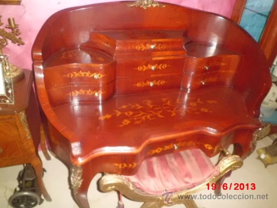 Antig&uuml;edades: ESCRITORIO BURO, DE MARQUETERIA CON DECORACIONES EN BRONCE - Foto 2