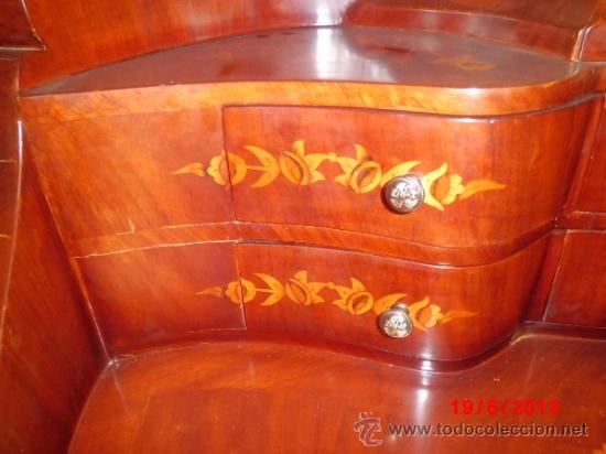 Antig&uuml;edades: ESCRITORIO BURO, DE MARQUETERIA CON DECORACIONES EN BRONCE - Foto 9