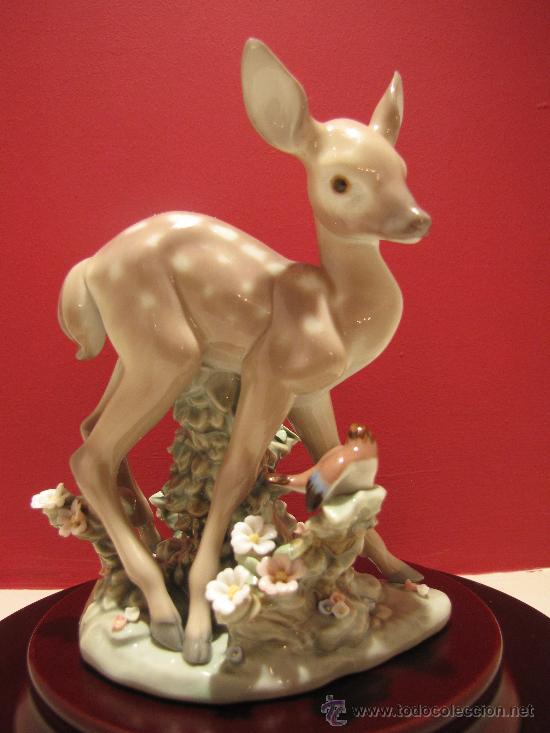 Antig&uuml;edades: CERVATILLO Y PAJARITO DE LLADRO REF.5674 - Foto 1