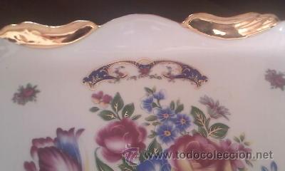Antig&uuml;edades: ESPECTACULAR FUENTE RECTANGULAR CON ASAS,J C EXCLUSIVE FINE PORCELAIN. - Foto 4