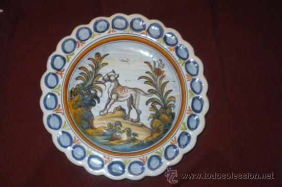 Antig&uuml;edades: 2 Plato Talavera con animales,alfar El Carmem - Foto 6