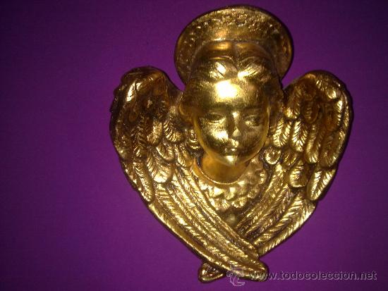 Antig&uuml;edades: FIGURA ANGEL O QUERUBIN PAN DE ORO - Foto 1