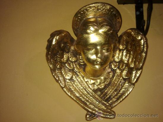 Antig&uuml;edades: FIGURA ANGEL O QUERUBIN PAN DE ORO - Foto 2