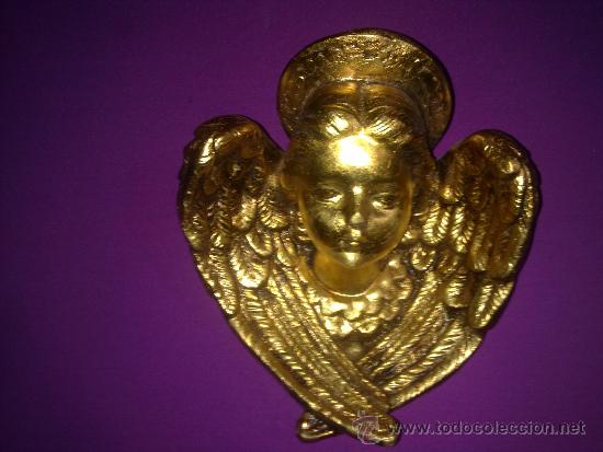 Antig&uuml;edades: FIGURA ANGEL O QUERUBIN PAN DE ORO - Foto 4
