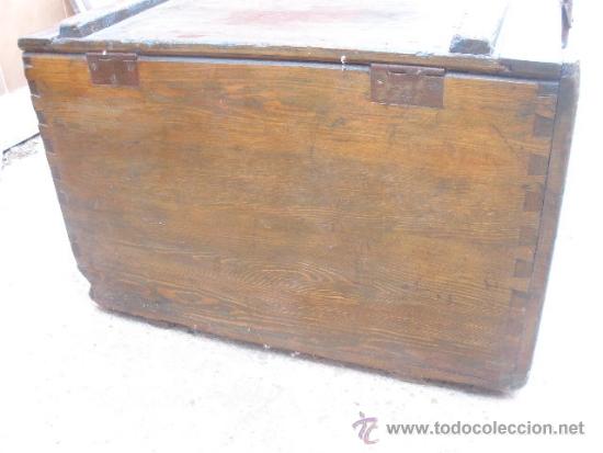 Antig&uuml;edades: BA&Uacute;L DEL EJERCITO. CON PINTURA AZUL - Foto 4