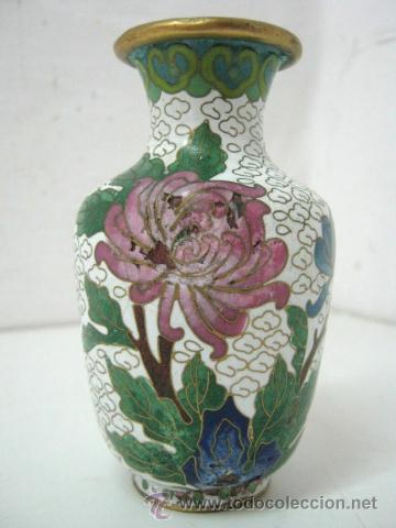Antig&uuml;edades: Antiguo Jarron con Esmalte Cloisonn&eacute; - Foto 1
